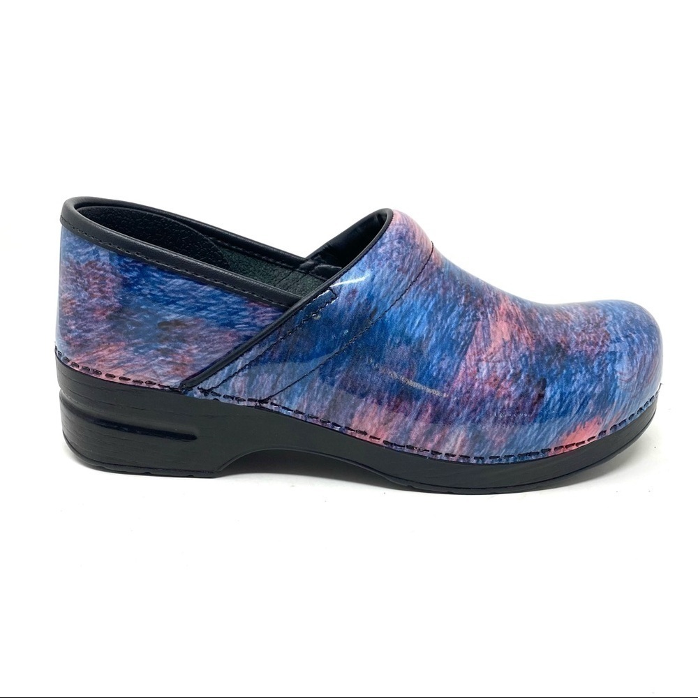 Dansko Professional leather clogs in Cotton Candy Patent